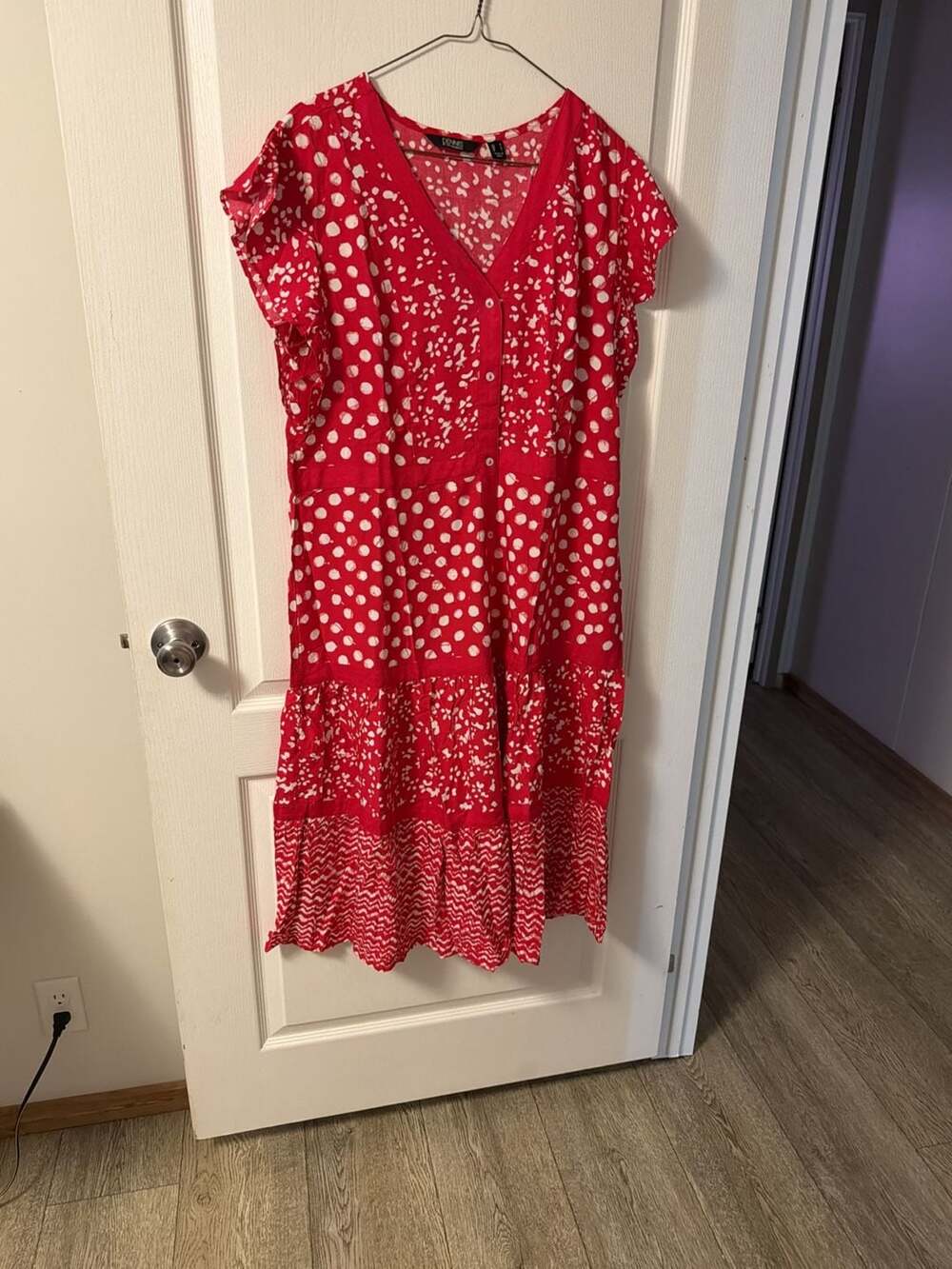 Dennis by Dennis Basso Mixed Print Tiered Dress